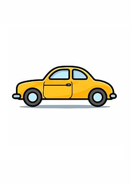 Yellow Car Minimalist