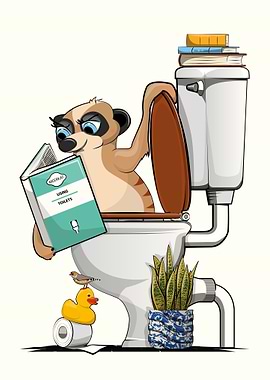 Meerkat in the Toilet