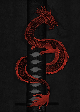 Red Chinese Dragon Beast