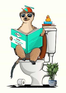 Meerkat on the Toilet