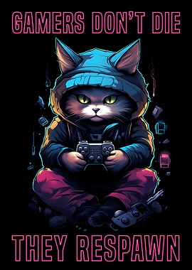 Neon Cat Gamer