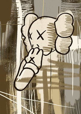 Kaws Dolls unique abstract