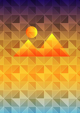 Mozaic Volcano and Moon