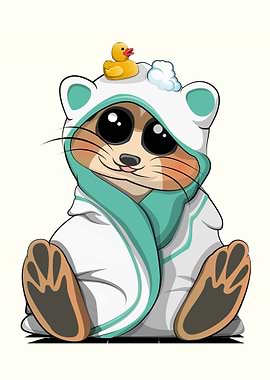 Meerkat in Bath Towel