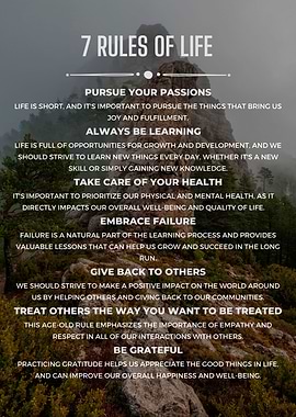 7 rules of life wisdom