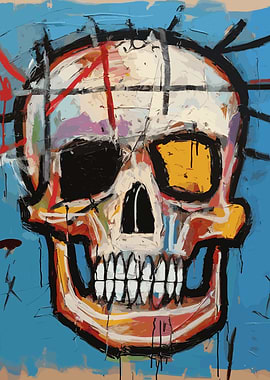 Basquiat Style Skull