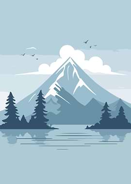 Blue Mountain Illustration