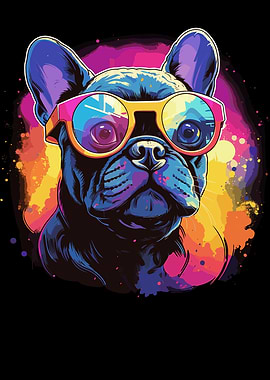 Synthwave French Bulldog