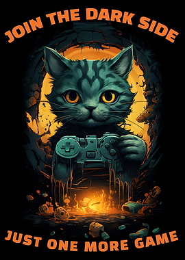 Cat Gamer Want More Game