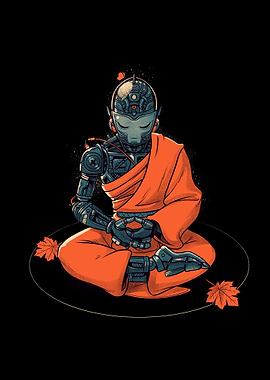 Meditation Robot Monk