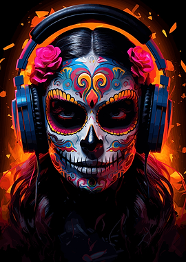 Calavera Catrina Headphone