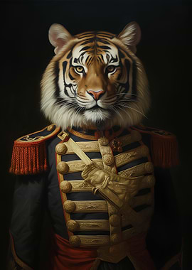 Tiger animal Dressed king