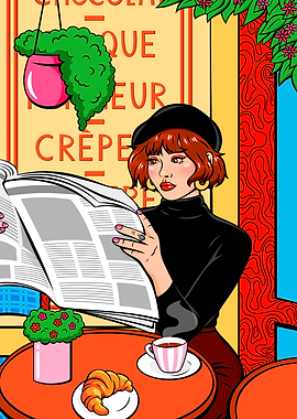 Parisian terrace girl