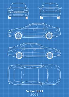 Volvo S80 2006 Blueprint