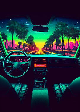 Evening Ride Pixel Art