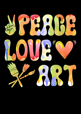 Peace Love Art Drawing