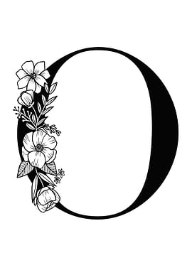 Letter O floral
