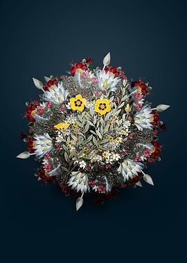 Rosa Persica Flower Wreath