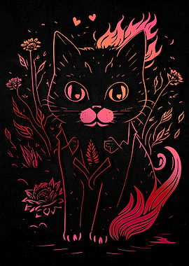 Flowers Cats