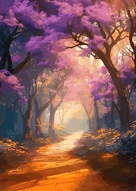 Mystical enchanted forest