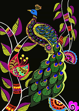 Peacock Art Print Decor