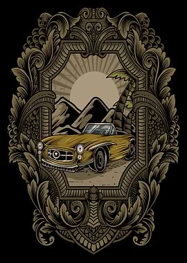 vintage car retro style