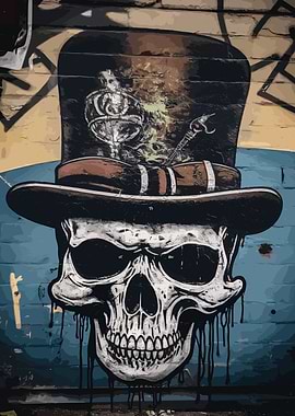 Basquiat Style Skull