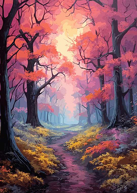 Mystical enchanted forest