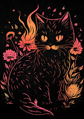 Flowers Cats