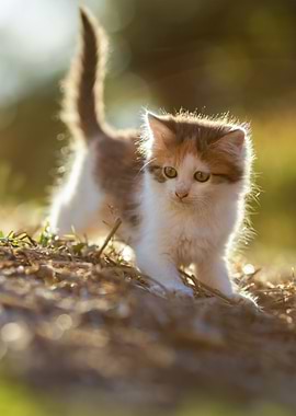 Playful baby cat