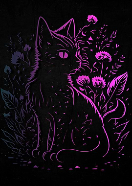 Flowers Cats