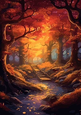 Mystical enchanted forest