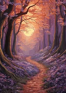 Mystical enchanted forest