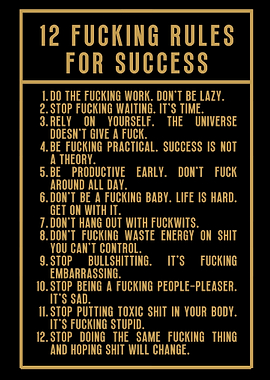 12 Fucking Rules For Focus