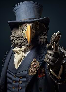 Vintage Gangster Pigeon