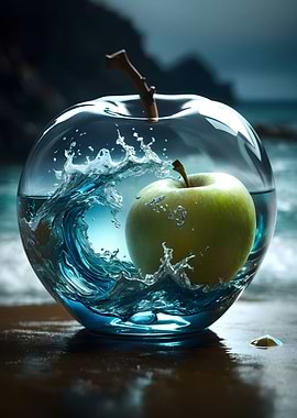 Glass Apple Ocean