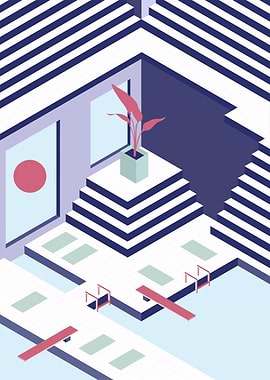 Geometric swimming pool