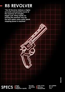 R8 Revolver Neon Weapon