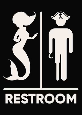 Funny Mermaid Pirate Decor