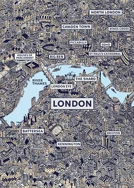 London city map pen