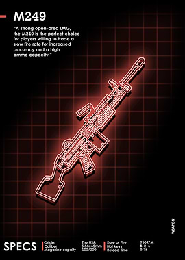 M249 Neon Weapon blueprint