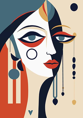 Woman Picasso Face Art Pri