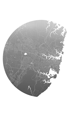 Sydney White Silver Map