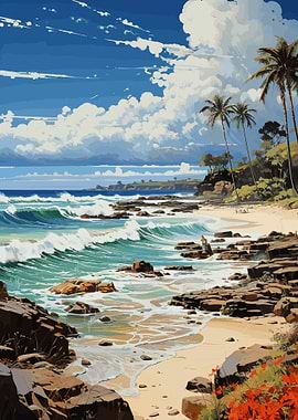 beach sunset landscape