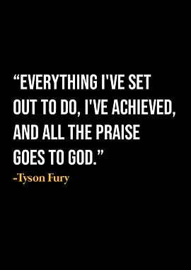 Tyson Fury Quote