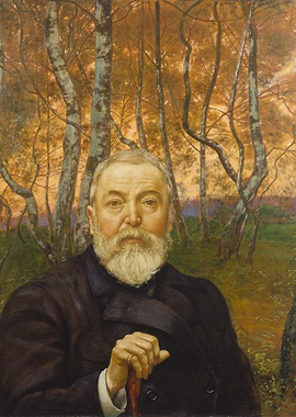 Self portrait in a Birch