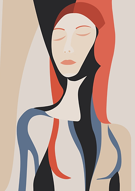 Elegant Abstract Woman Art
