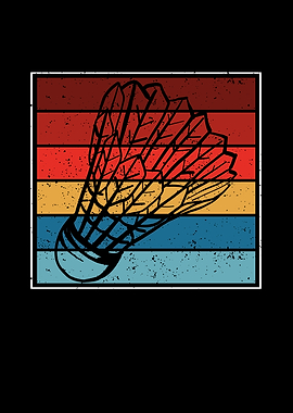 Badminton colorful art