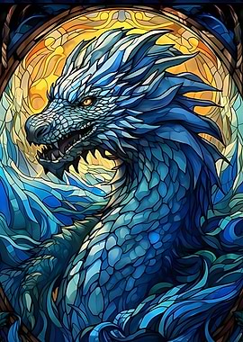 dragon in Glasse Art