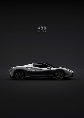 Ferrari 488 Spider Grey